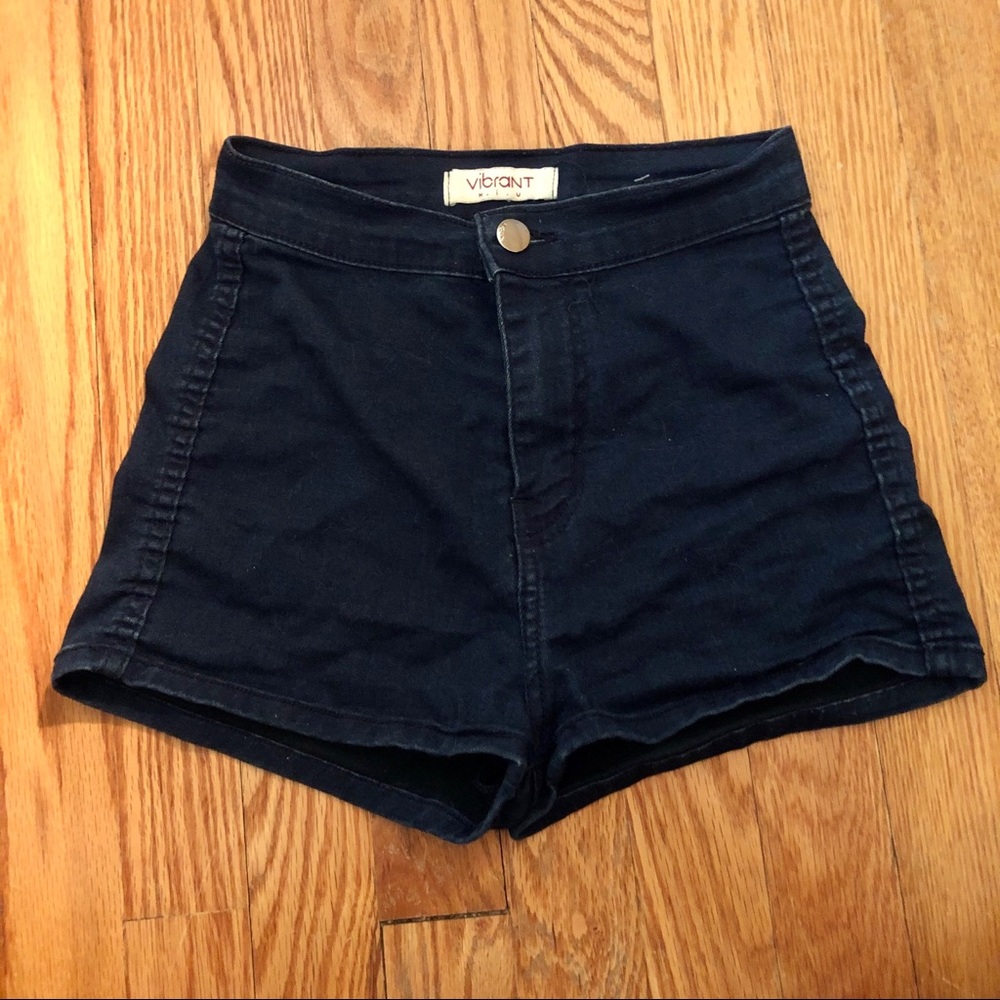 Forever 21 Dark Navy Blue Denim Short Shorts